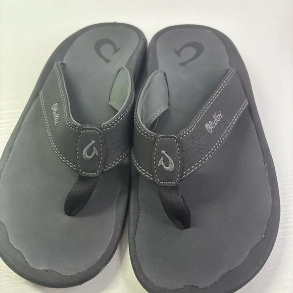 OluKai Size 8 Black Flip Flops Women’s - Picture 8 of 8